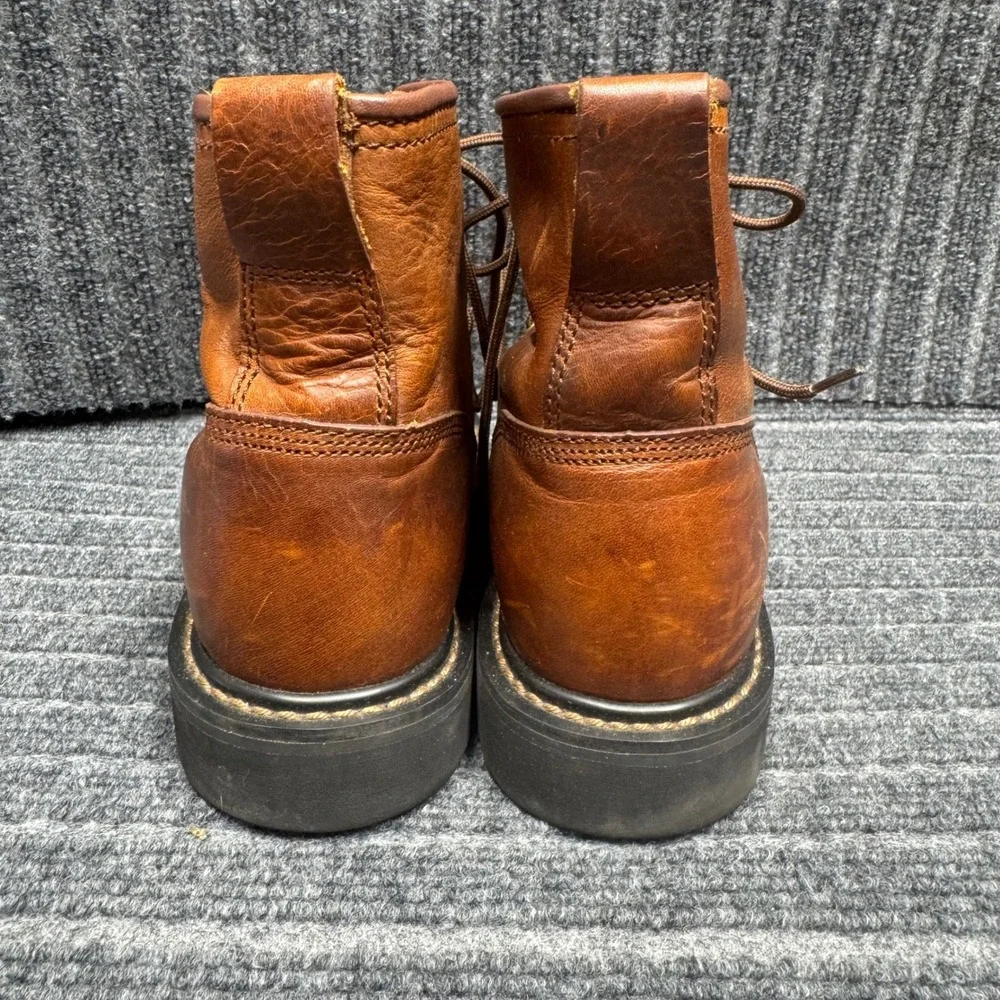 Double H Work Boots 7 M Brown Leather Lace Up Kiltie 9350